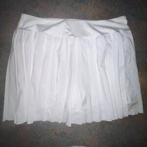 DSG Mid-Rise Pleated Mid Rise‎ Skort, Large, White